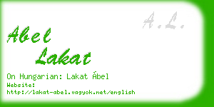 abel lakat business card